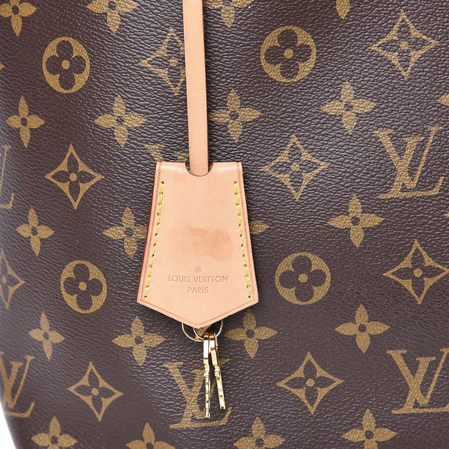 Monogram Flower Hobo Beige