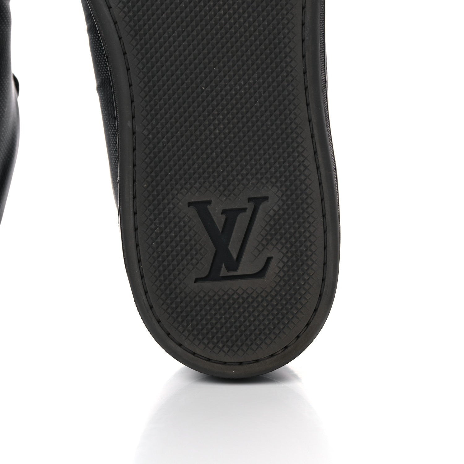 Louis Vuitton Calfskin Nylon Damier Offshore Sneakers 8 Black 6 of 13