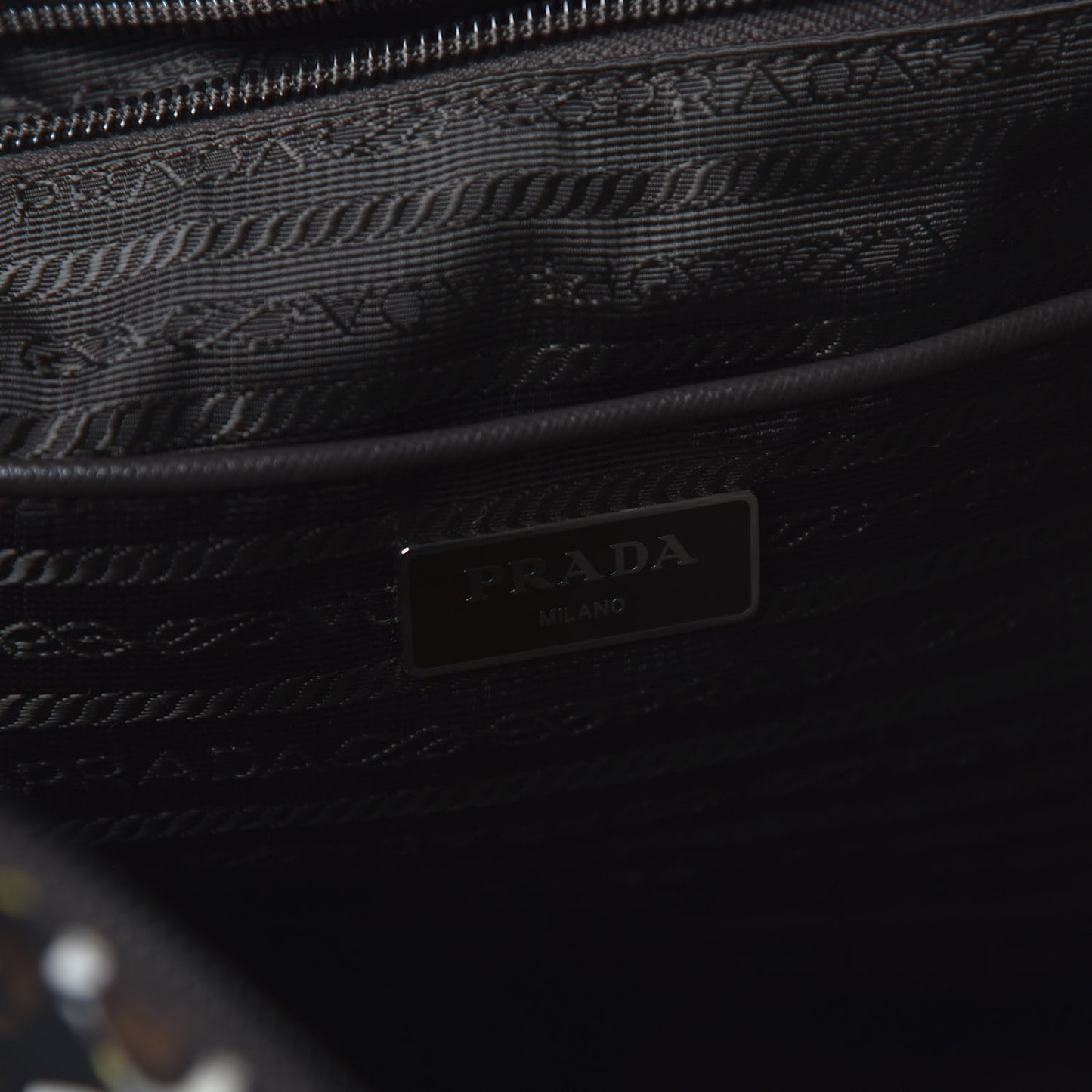 Tessuto Stampato Nylon Saffiano Print Tote Cacao