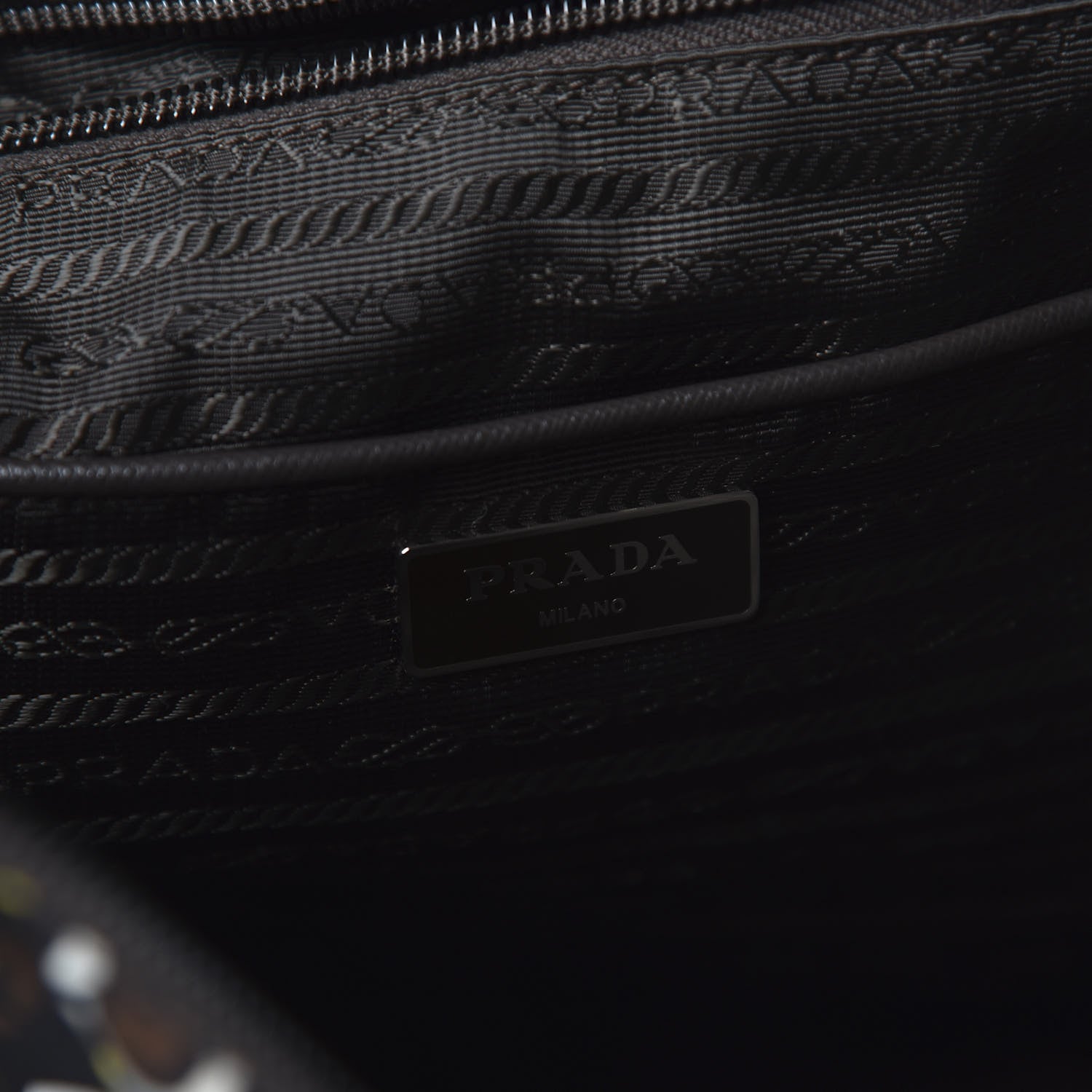 Prada Tessuto Stampato Nylon Saffiano Print Tote Cacao 8 of 9