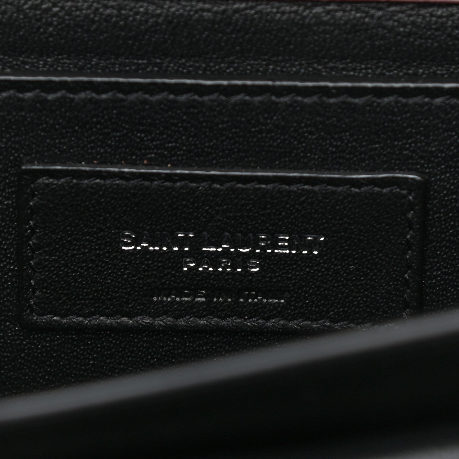 Saint Laurent Calfskin Metropolis Chain Shoulder Bag Rouge Legion 6 of 9