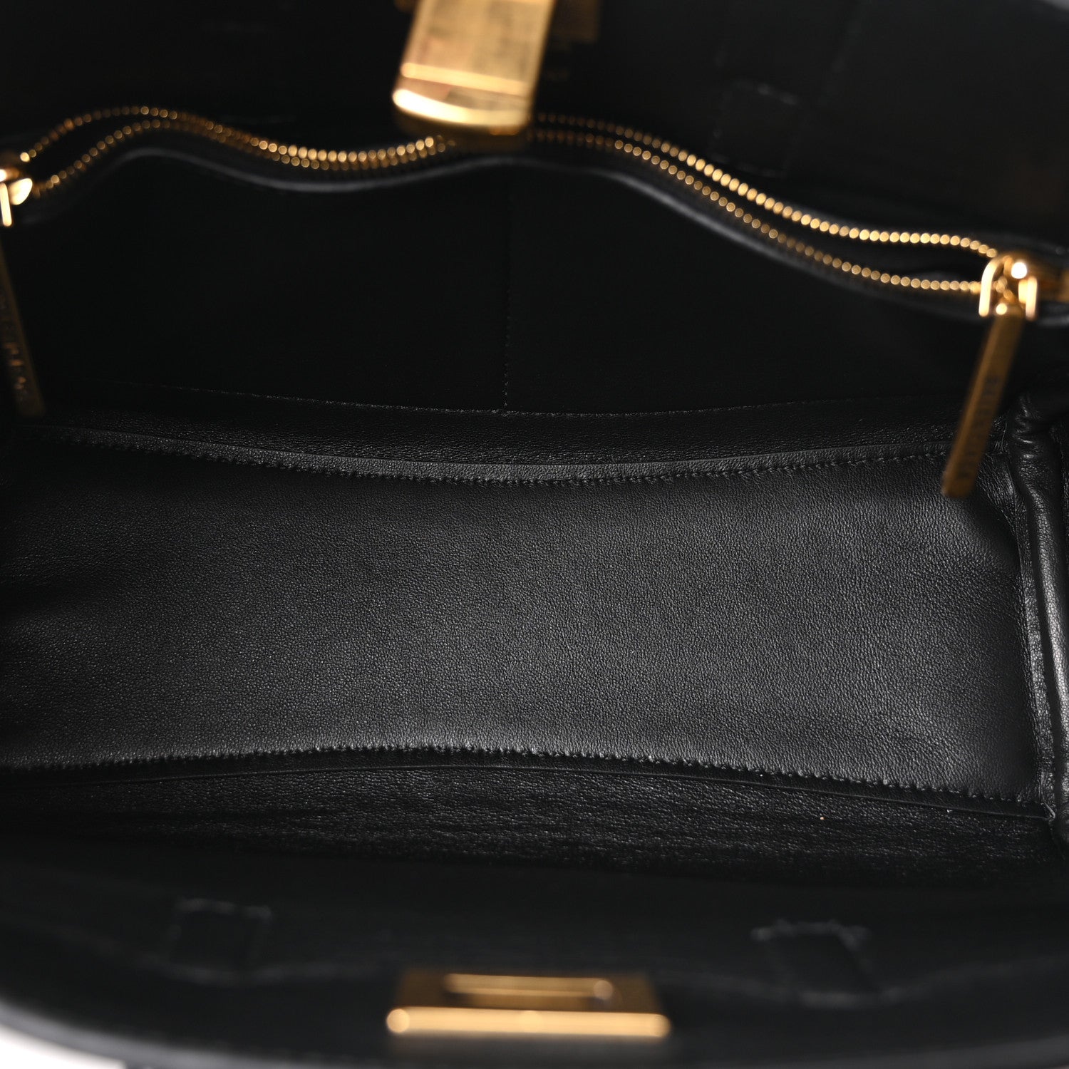 Balenciaga Calfskin Crocodile Embossed Mini Bel Air Carry All Bag Black 5 of 9