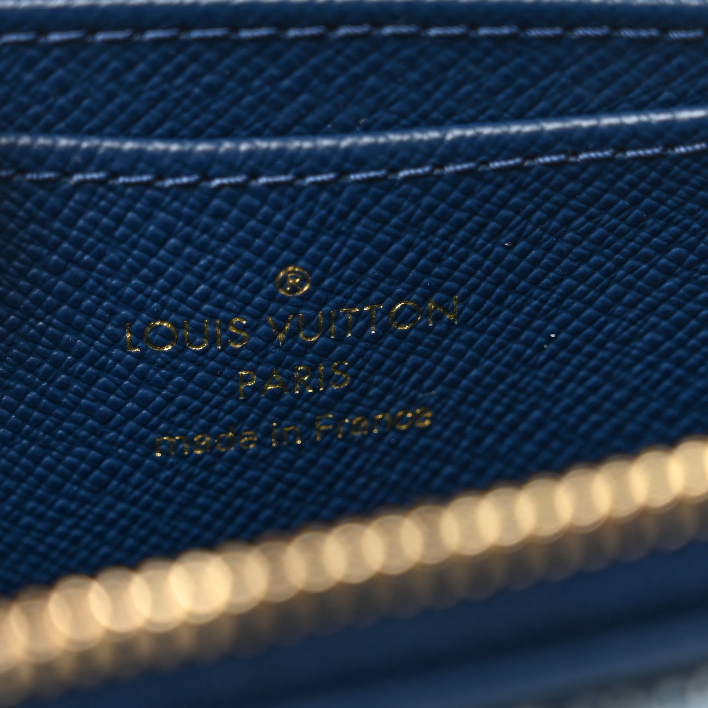 Denim Monogram Jacquard Zippy Coin Purse Bleu