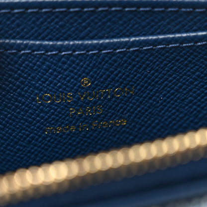 Louis Vuitton Denim Monogram Jacquard Zippy Coin Purse Bleu 6 of 7