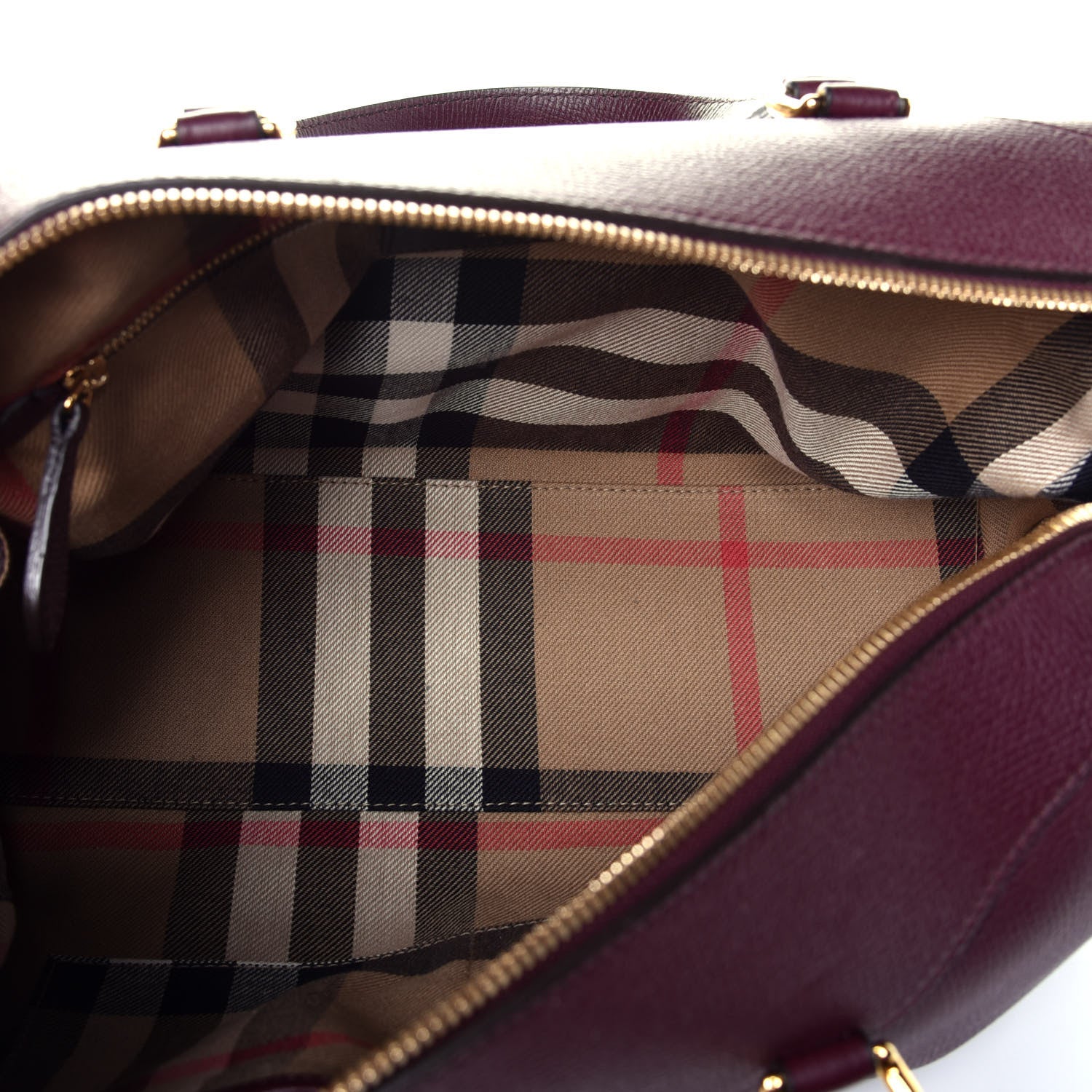 Burberry Derby Calfskin Medium Alchester Bowling Bag Mahogany Red 6 of 9