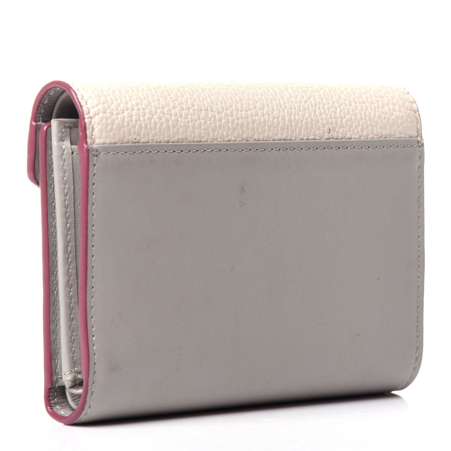 MCM Visetos Mini Love Letter Flap Wallet Pink Beige 3 of 12
