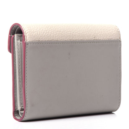 MCM Visetos Mini Love Letter Flap Wallet Pink Beige 3 of 12