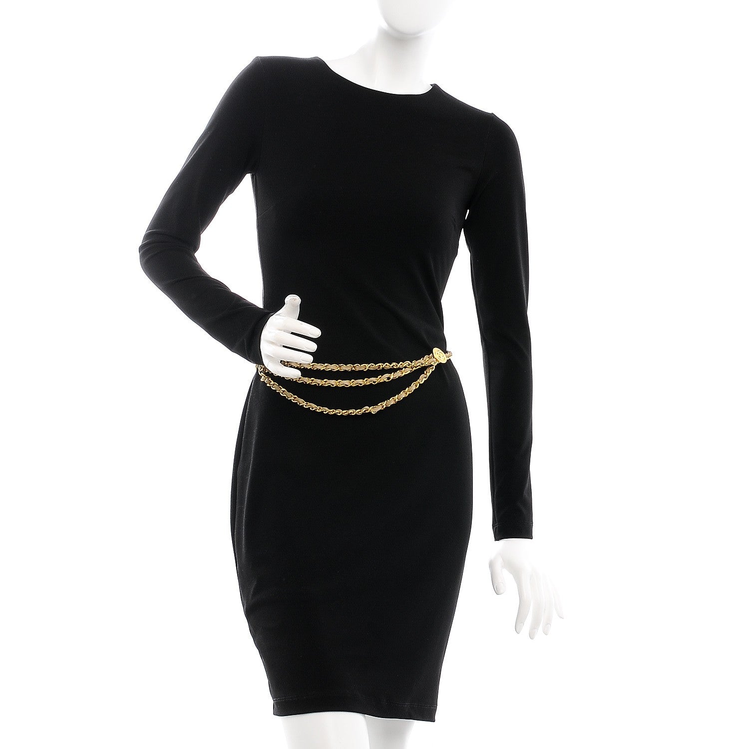 Chanel Lambskin Chain CC Medallion Belt Beige Gold 2 of 7