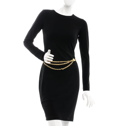 Chanel Lambskin Chain CC Medallion Belt Beige Gold 2 of 7