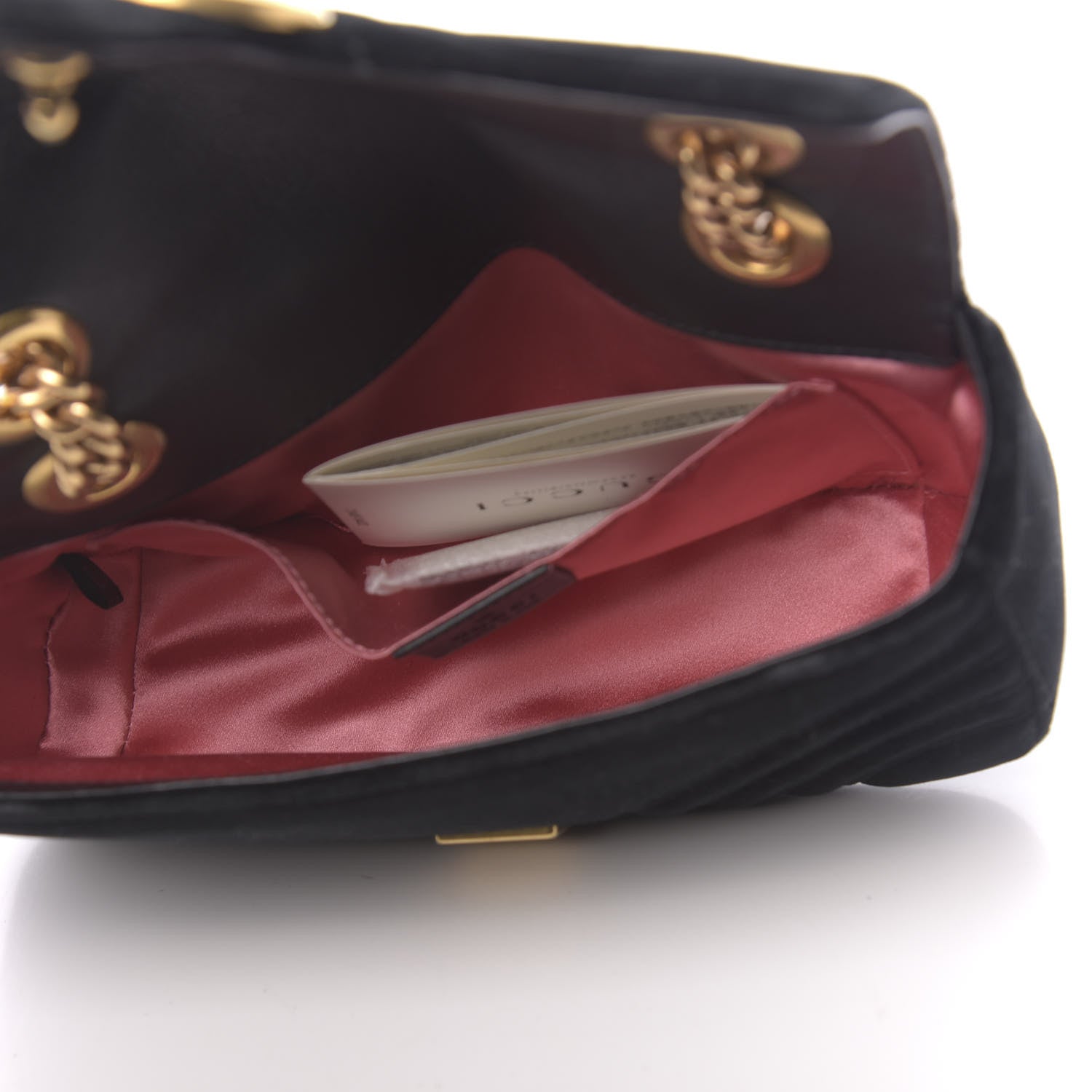 Gucci Velvet Matelasse Mini GG Marmont Shoulder Bag Black 5 of 10