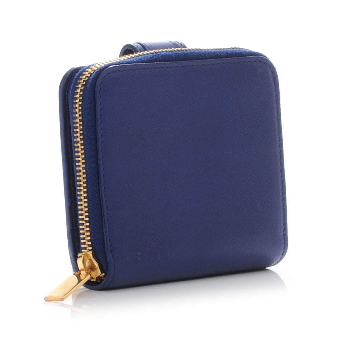 Saint Laurent Leather Y Line ChYc Compact Wallet Blue 4 of 9