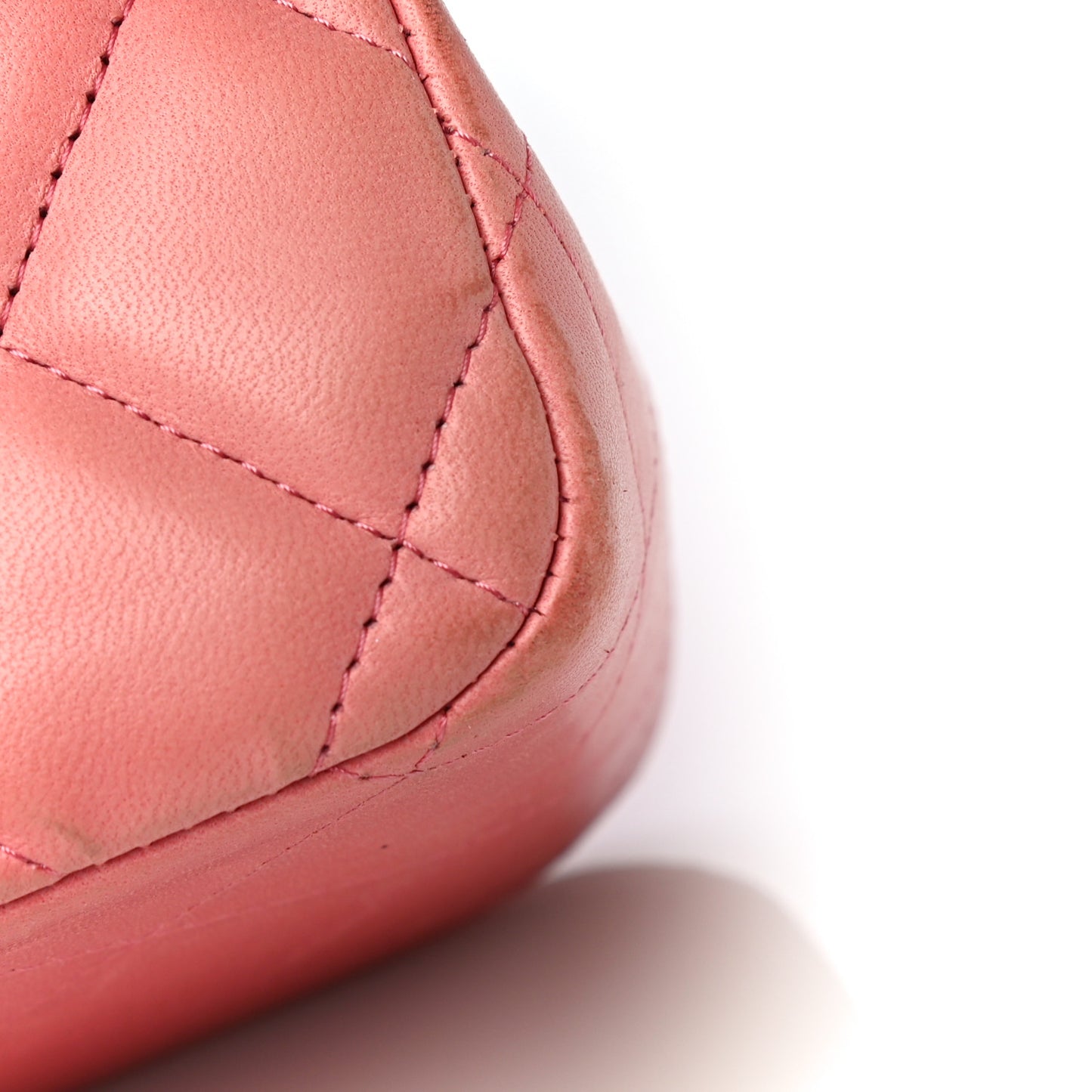 Lambskin Quilted Jumbo Double Flap Pink