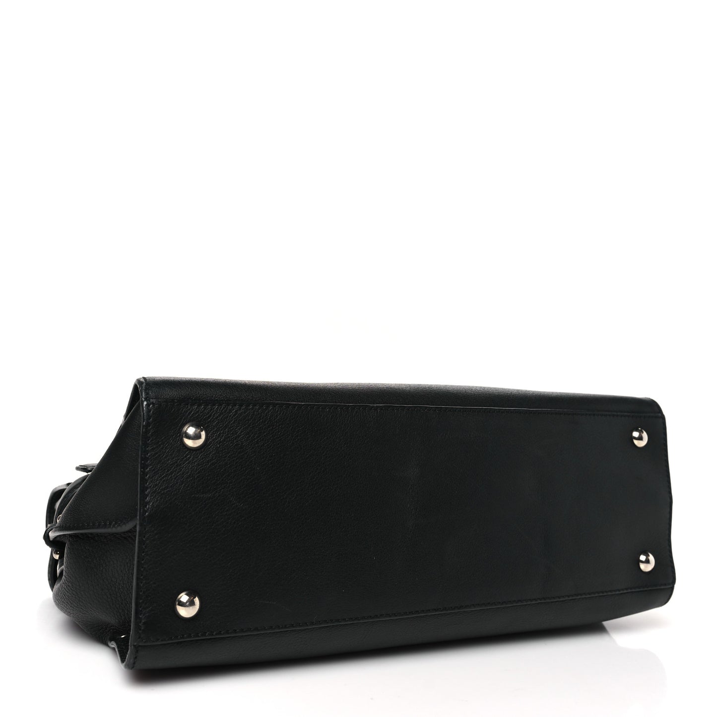 Calfskin Gancini Top Handle Satchel Black
