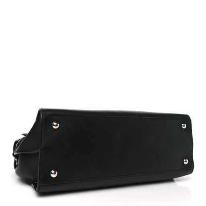 Salvatore Ferragamo Calfskin Gancini Top Handle Satchel Black 4 of 11