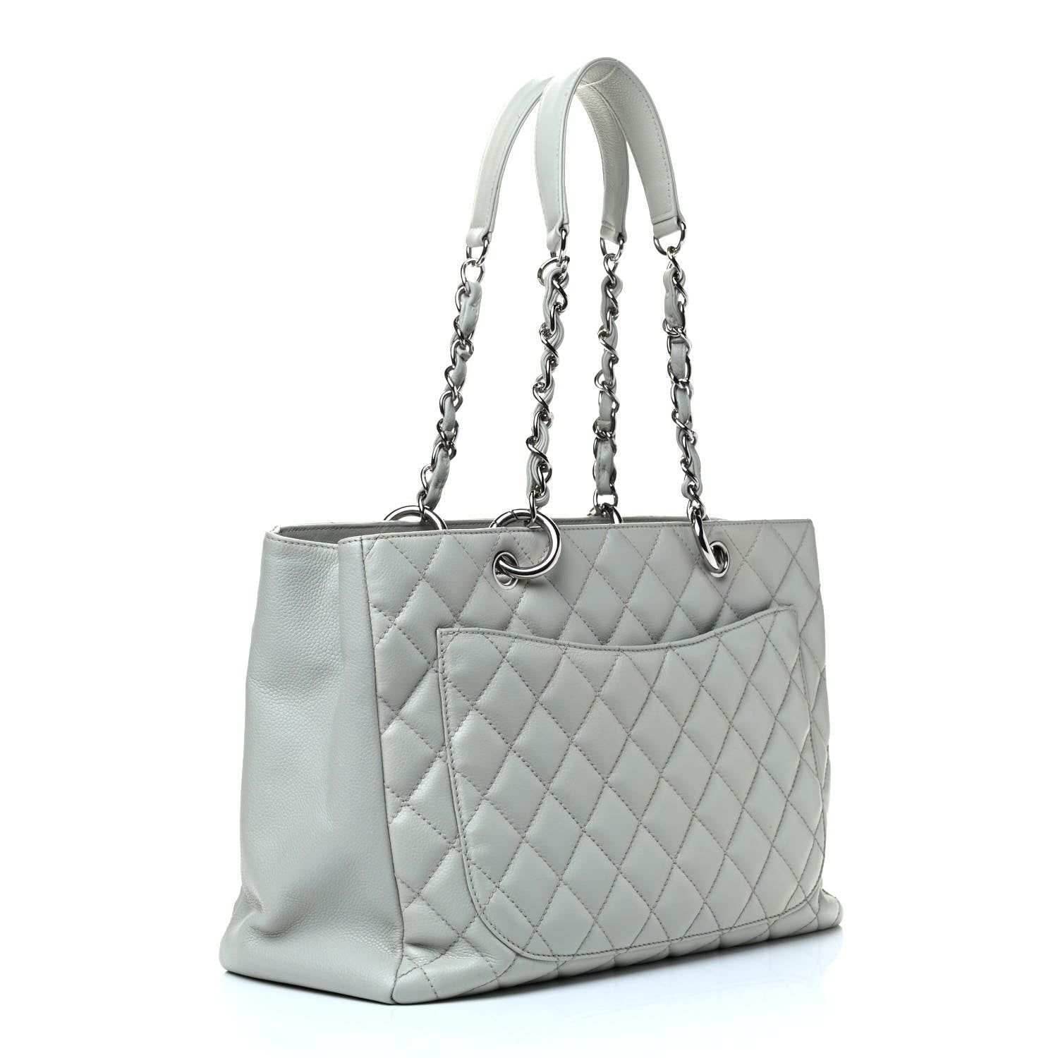 Chanel Caviar Quilted Grand Shopping Tote GST Grey 2 of 4