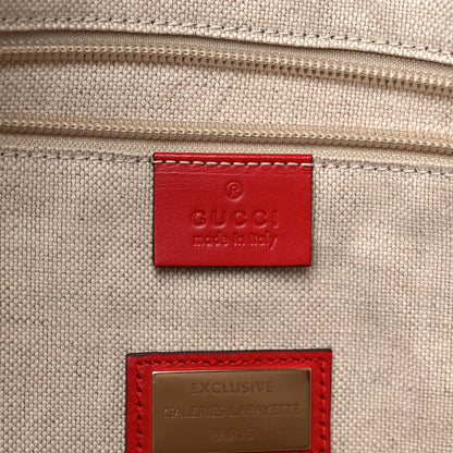 Gucci GG Supreme Monogram Medium Zippered Tote Red 6 of 10