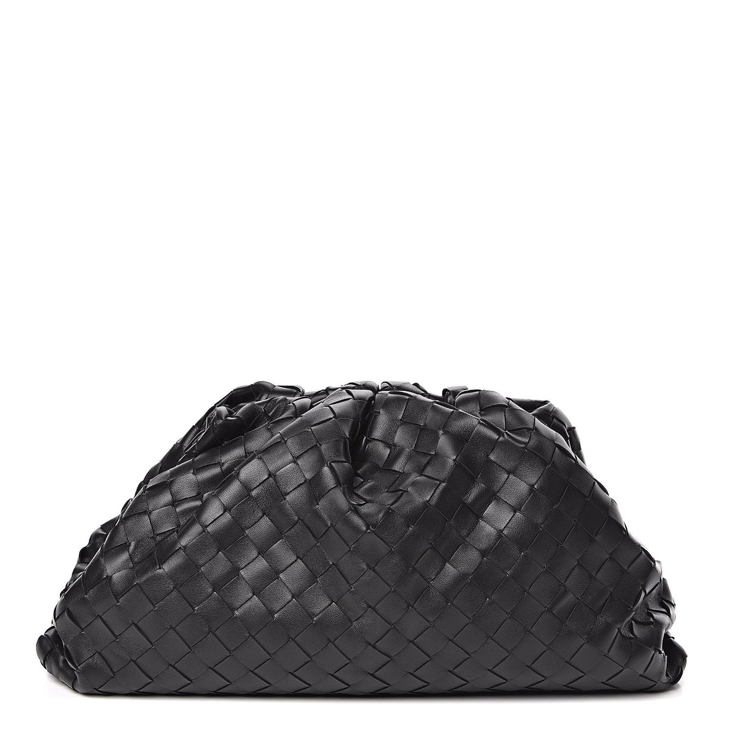 Nappa Maxi Intreccio The Pouch Oversized Clutch Black