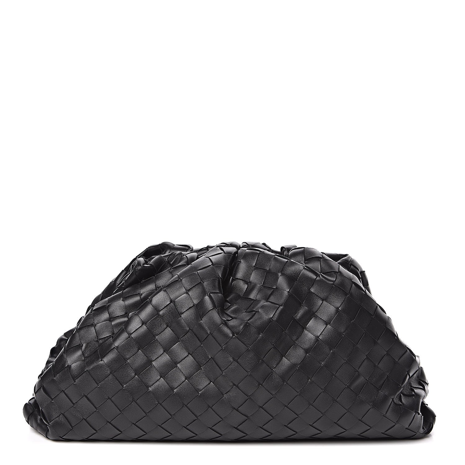 Bottega Veneta Nappa Maxi Intreccio The Pouch Oversized Clutch Black 1 of 10