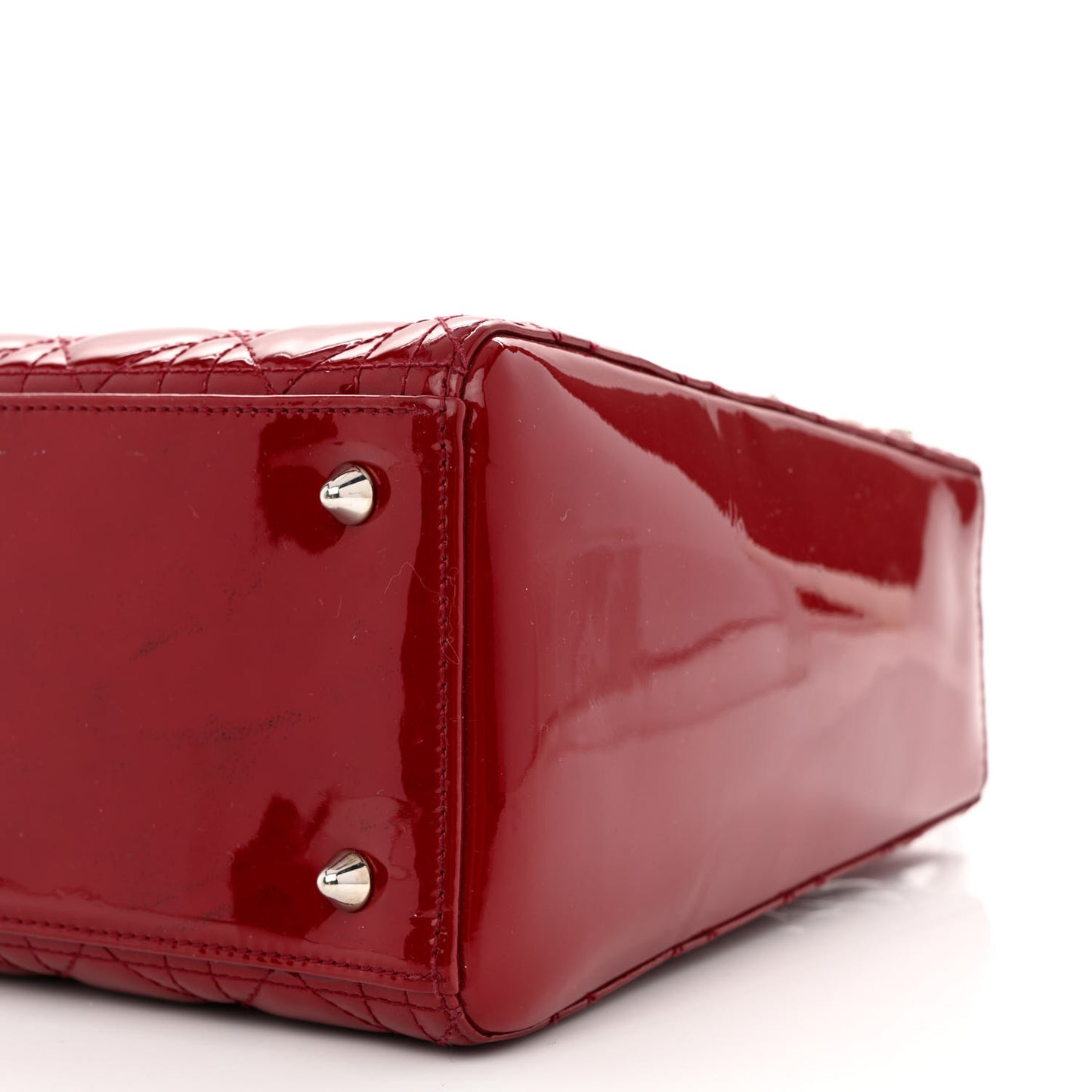 Patent Cannage Medium Lady Dior Red