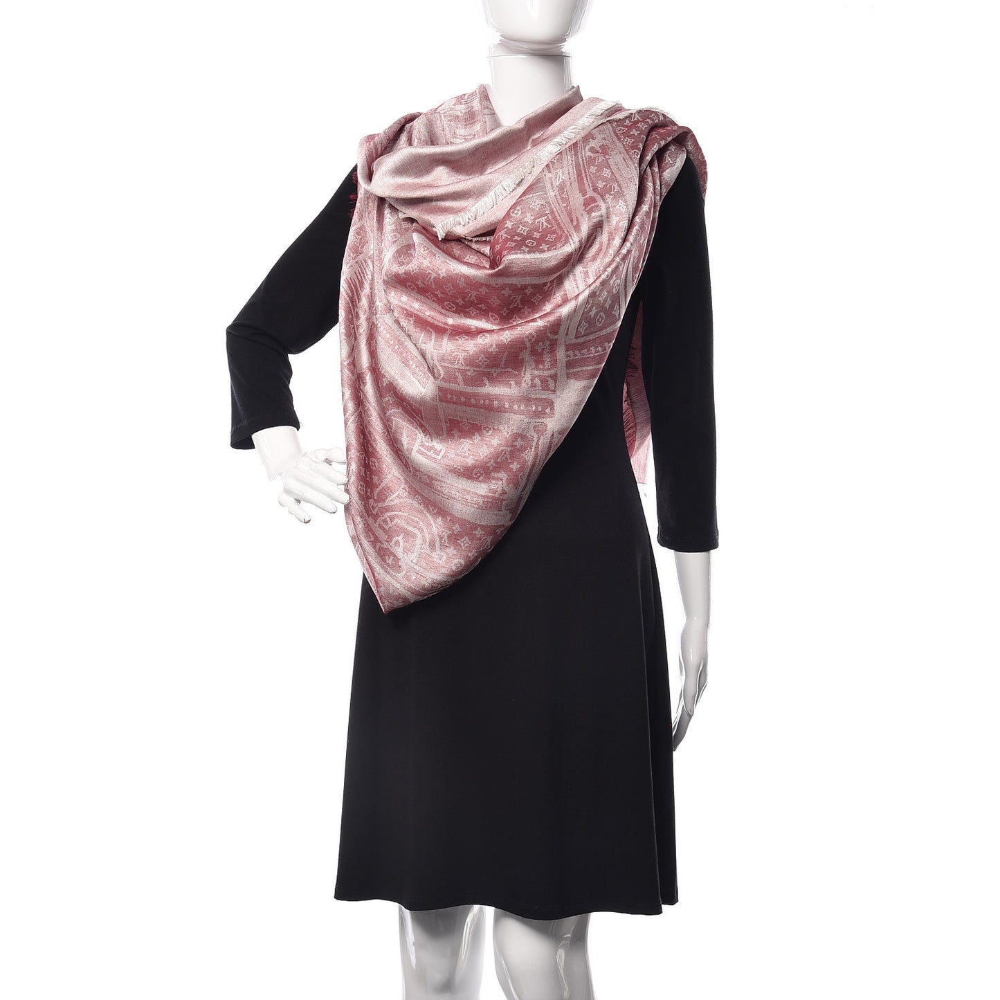 Cashmere Silk Steamer Shawl Red