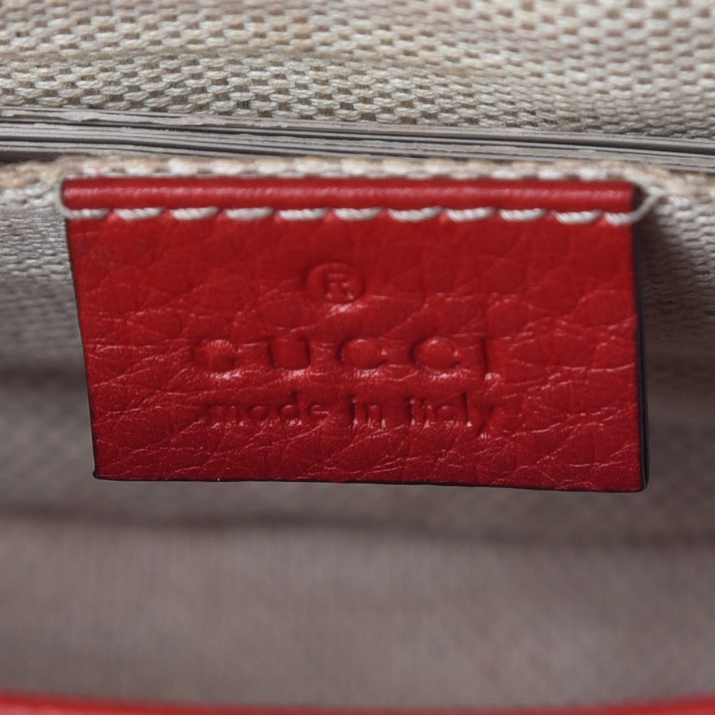 Pebbled Calfskin Small Soho Flap Crossbody Red