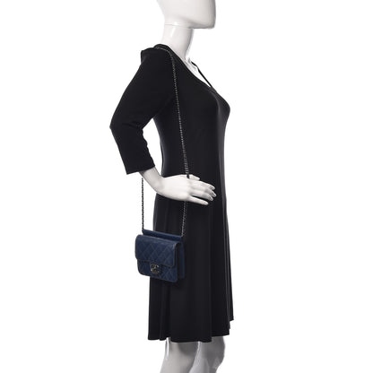 Chanel Lambskin Quilted Mini Crossing Times Flap Blue 2 of 19