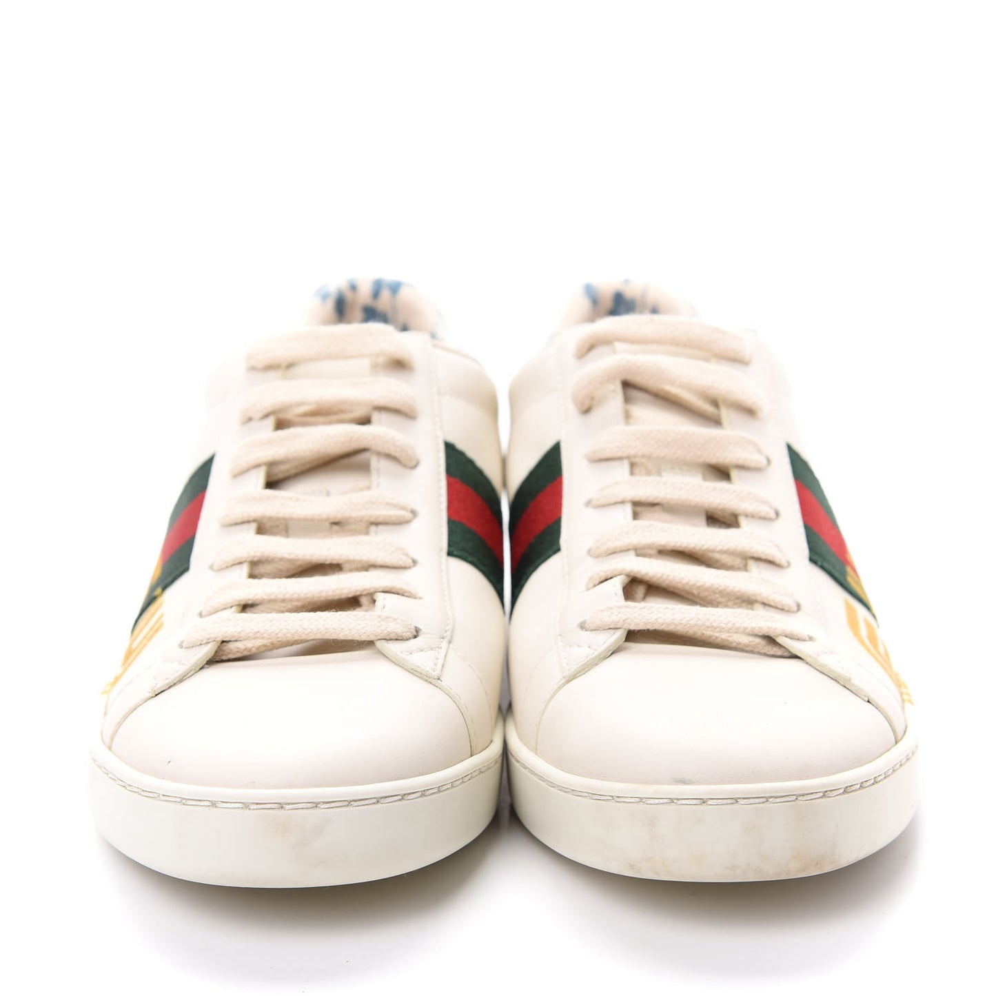 X SEGA Calfskin Ayers Web Guccy Womens Ace Sneakers 37.5 White