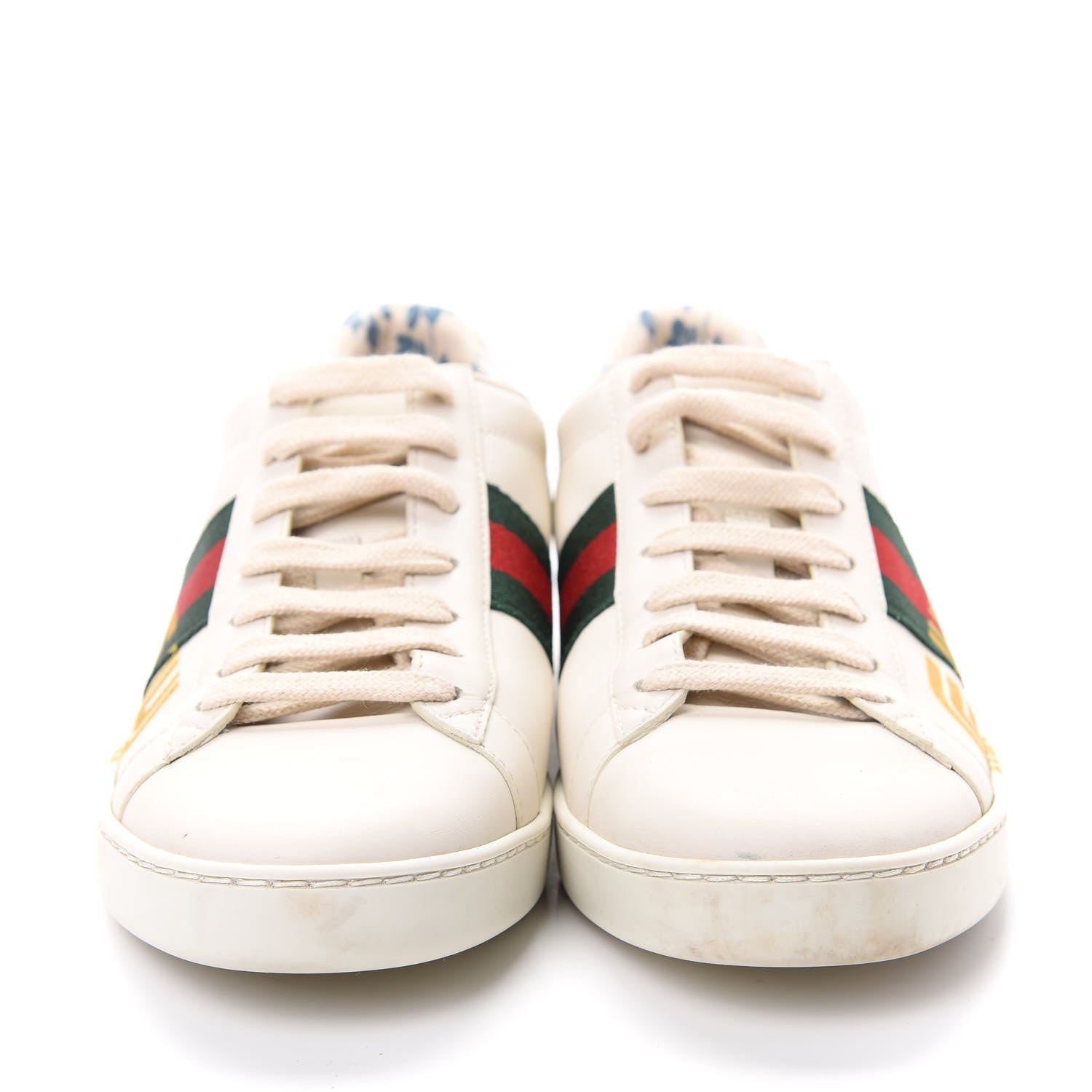 Gucci X SEGA Calfskin Ayers Web Guccy Womens Ace Sneakers 37.5 White 2 of 10