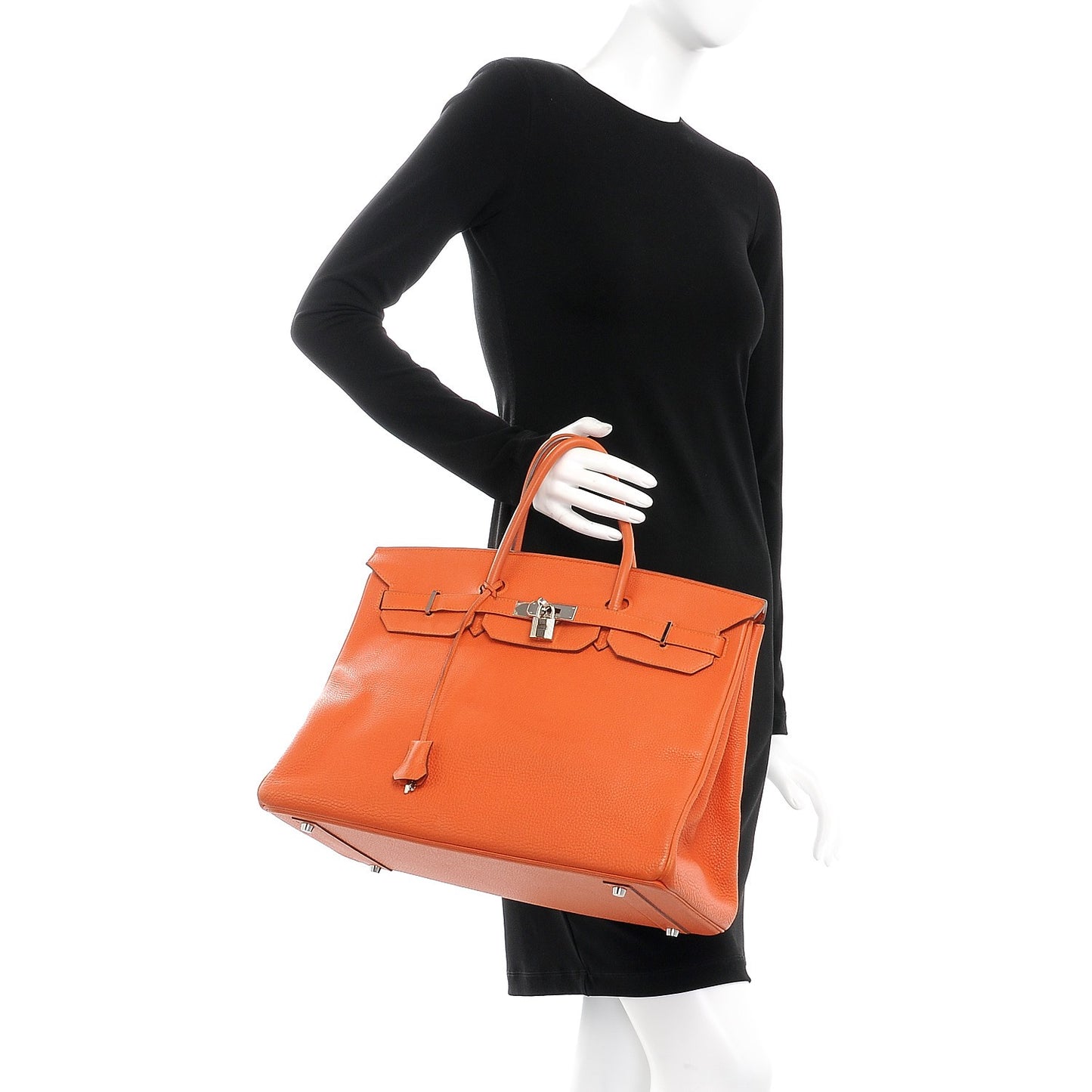 Taurillon Clemence Birkin 40 Orange
