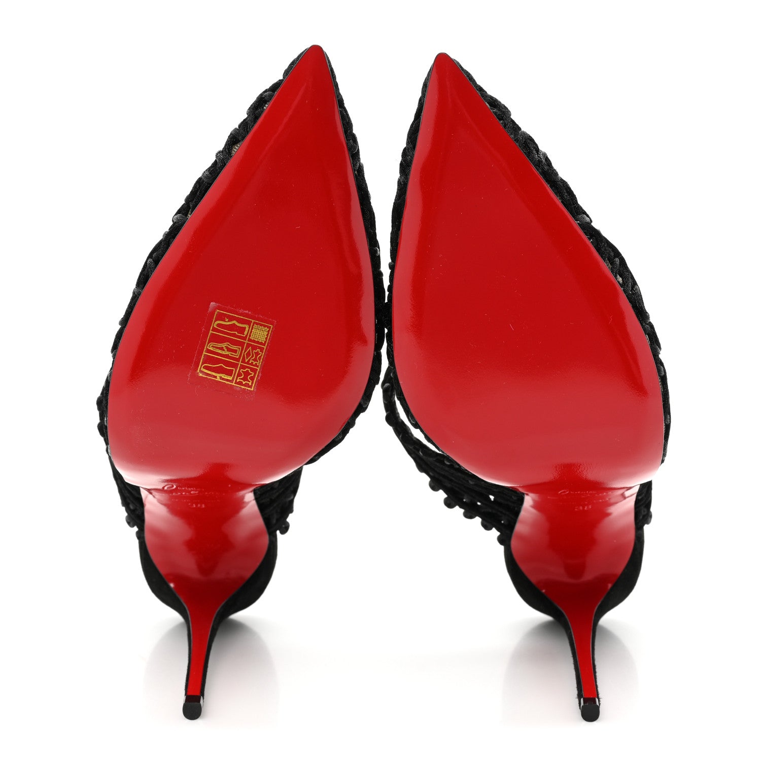 Christian Louboutin Rete Macrame Deia 100 Mule Sandals 38 Black 5 of 9
