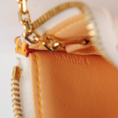Louis Vuitton Monogram Multicolor Key Pouch White 7 of 8