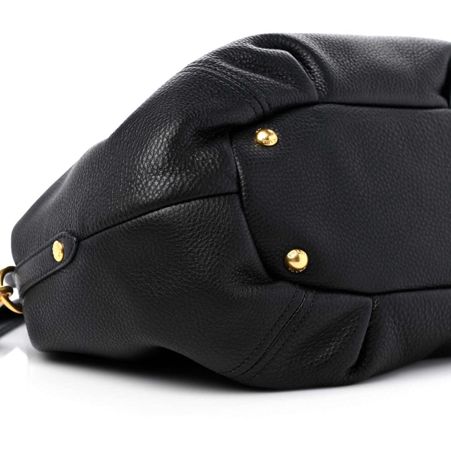 Vitello Daino Shoulder Bag Black