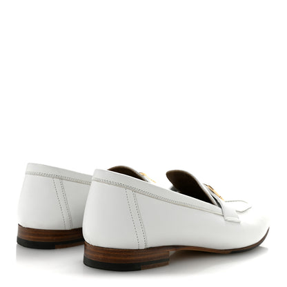 Hermes Goatskin Womens Paris Loafers 38 Beige Glaise 5 of 12