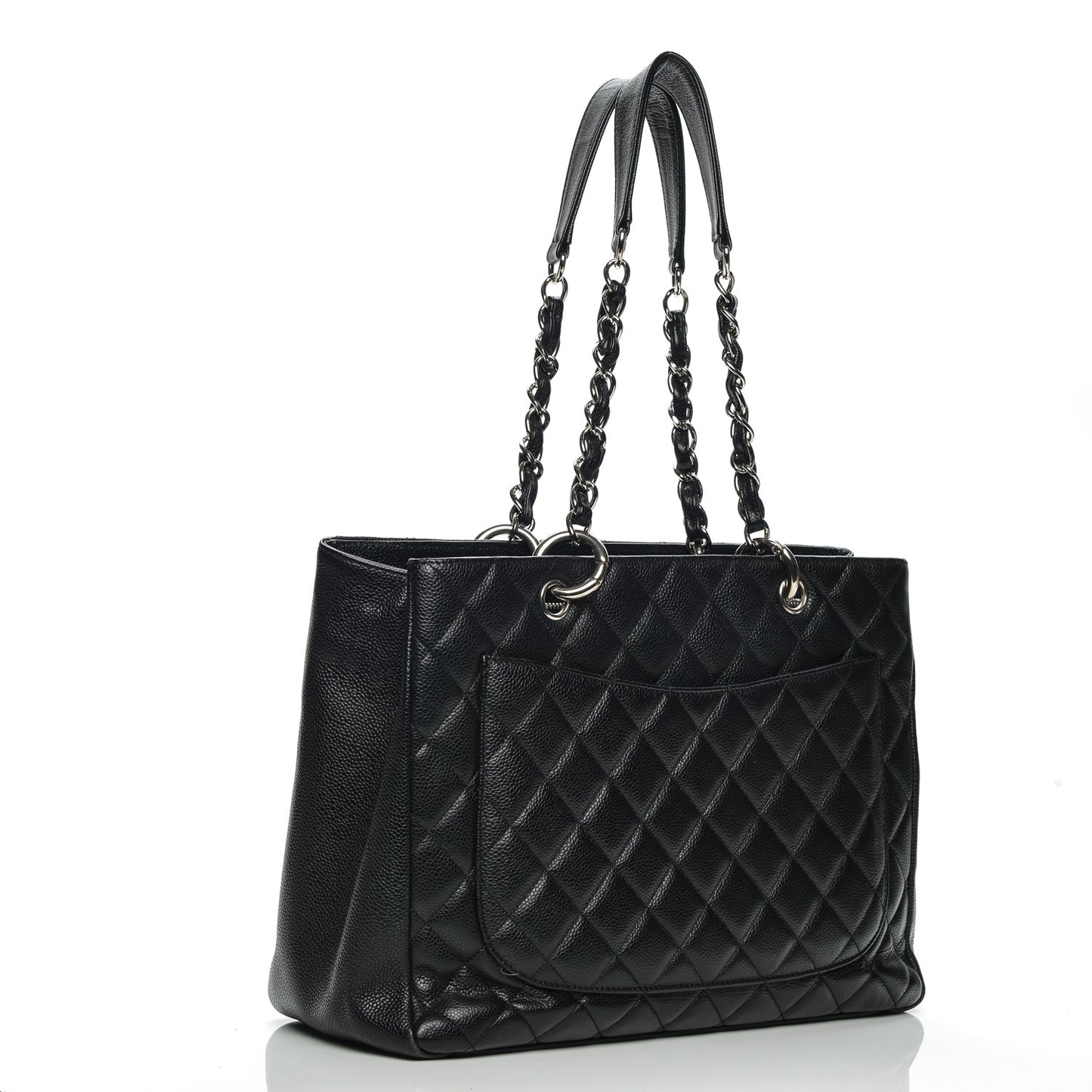 Caviar Quilted Grand Shopping Tote GST Black