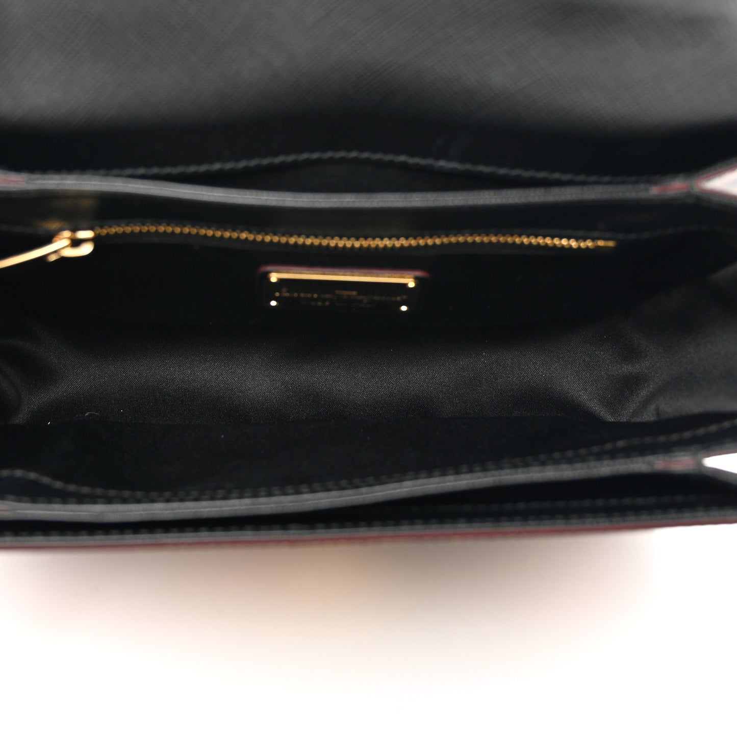 Hammered Calfskin Floral Printed Seila Top Handle Crossbody Bag Black Multicolor