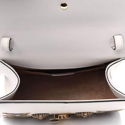 Gucci Calfskin Animal Studs Mini Sylvie Top Handle Bag White 3 of 4