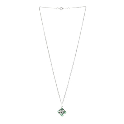 Tiffany Sterling Silver Enamel Gift Box Charm Necklace Blue 3 of 4
