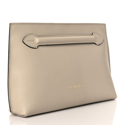 Burberry Grainy Calfskin Wristlet Clutch Stone 3 of 9