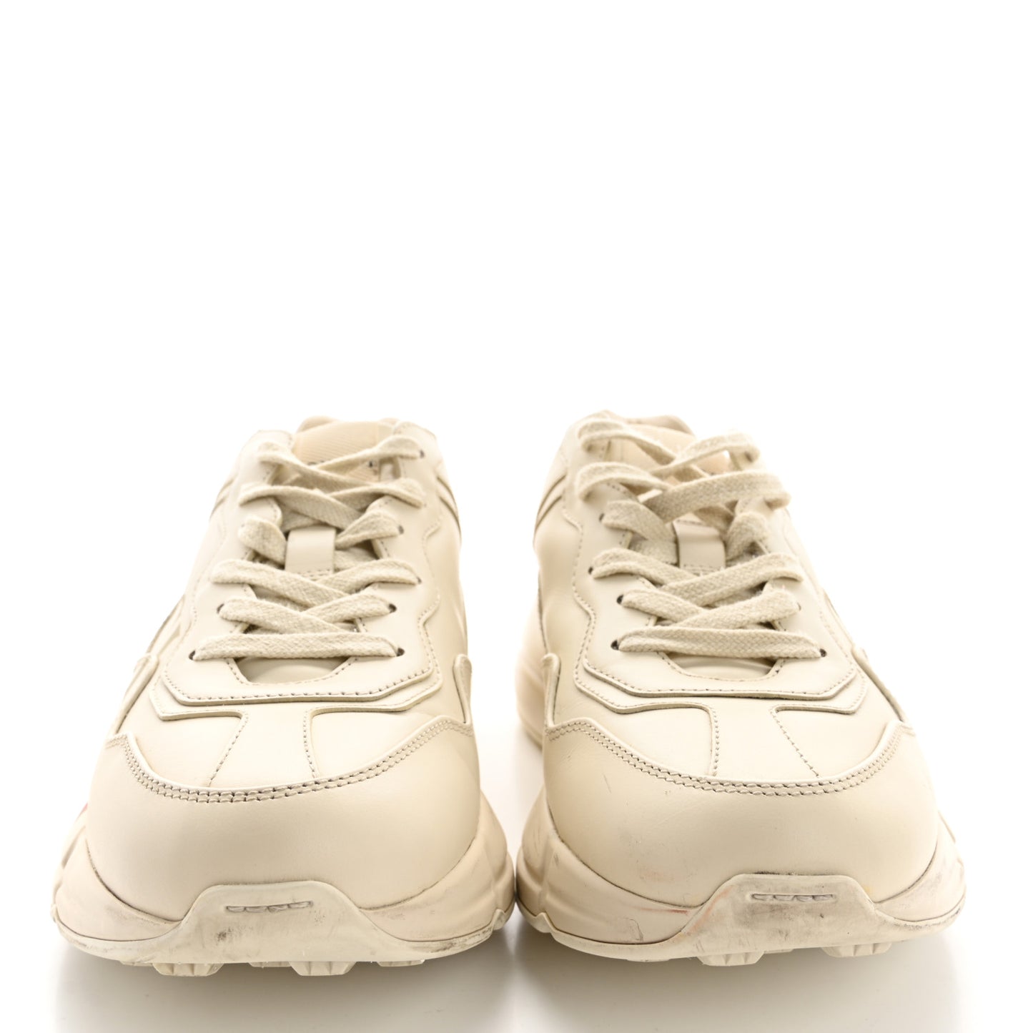Calfskin Logo Womens Rhyton Sneakers 38 Ivory