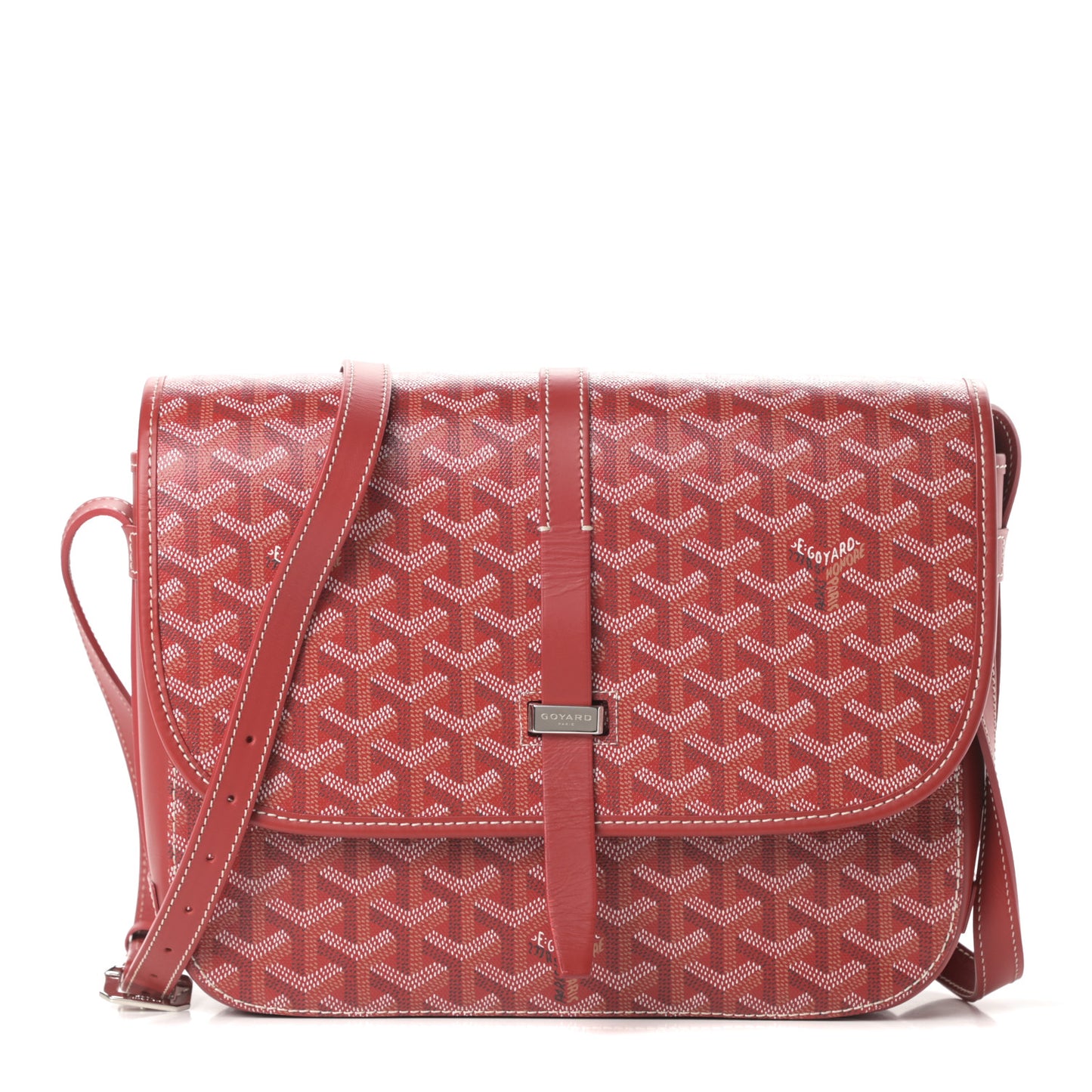 Goyardine Belvedere II MM Messenger Bag Red