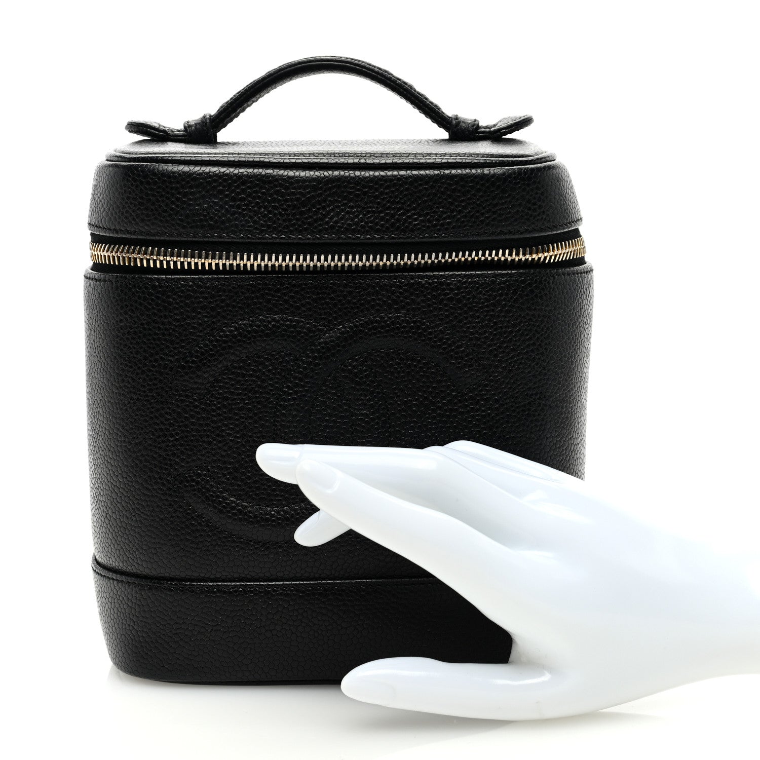 Chanel Caviar Vanity Cosmetic Case Black 2 of 7