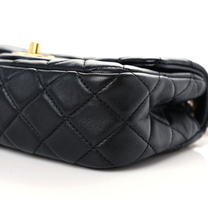 Chanel Lambskin Quilted Mini Rectangular Pearl Crush Flap Black 7 of 10