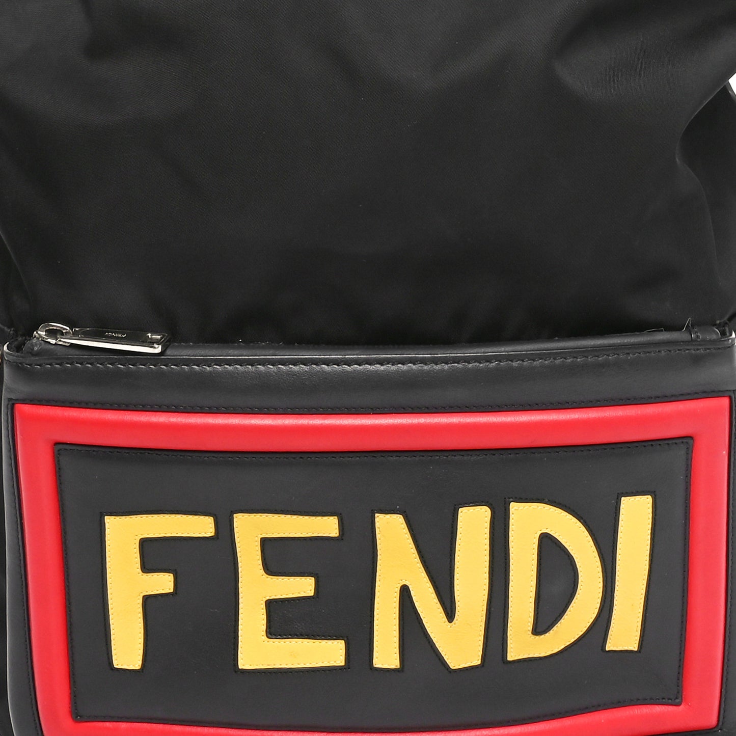 Nylon Vitello Century Logo Backpack Black