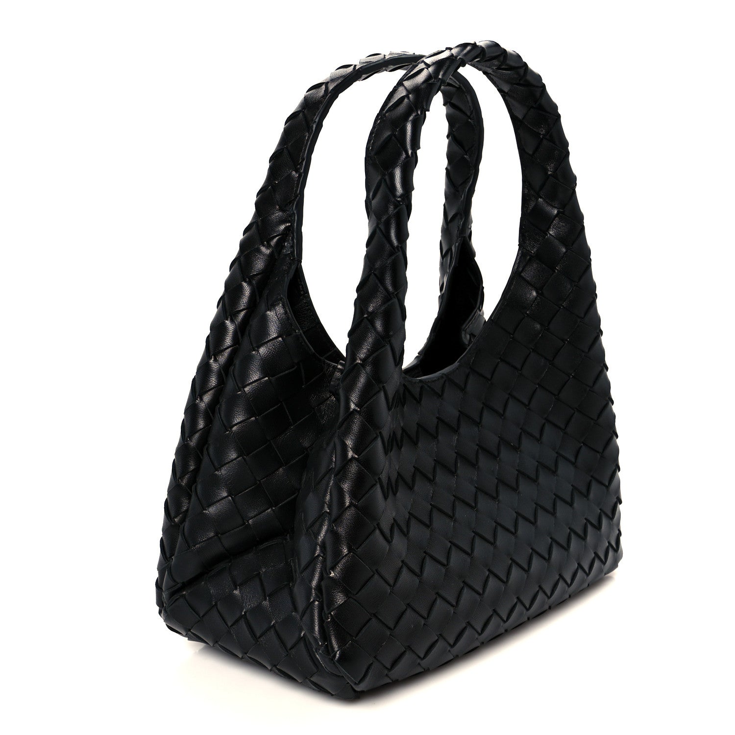 Bottega Veneta Nappa Intrecciato Small Campana Shoulder Bag Black 3 of 11