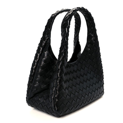 Bottega Veneta Nappa Intrecciato Small Campana Shoulder Bag Black 3 of 11