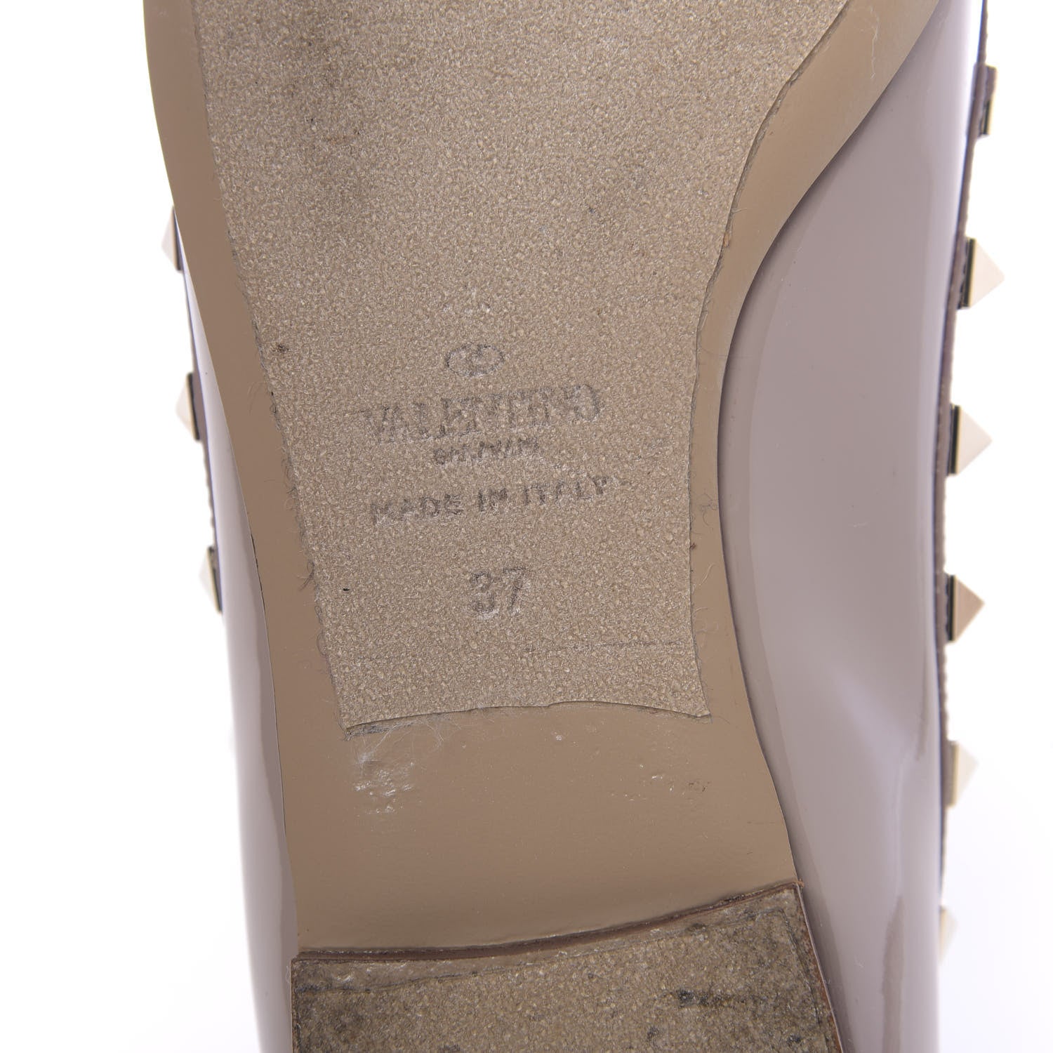 Valentino Garavani Patent Rockstud Ballerina Flats 37 Poudre 8 of 12