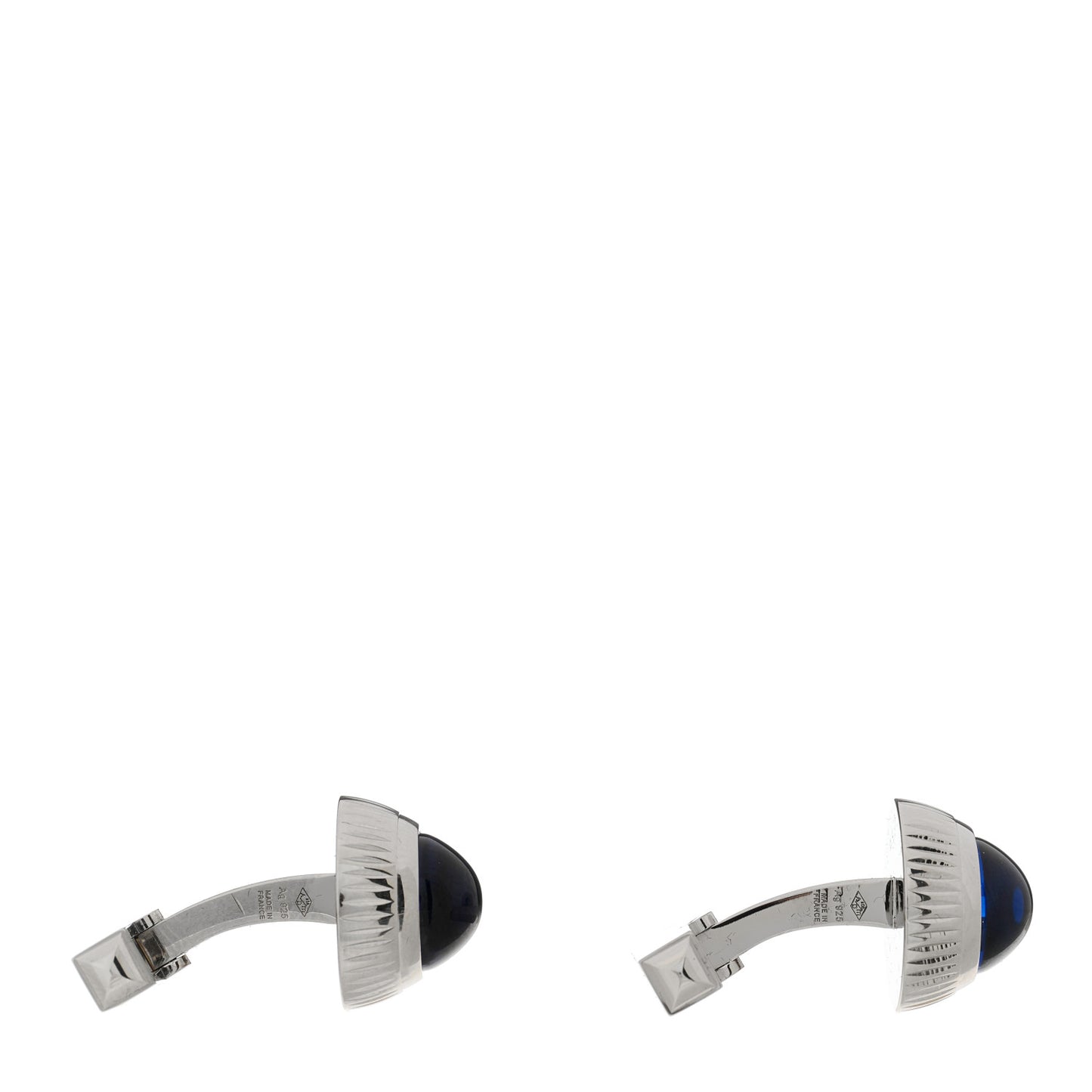 Palladium Sterling Silver Blue Spinel R De Cartier Biplane Cufflinks