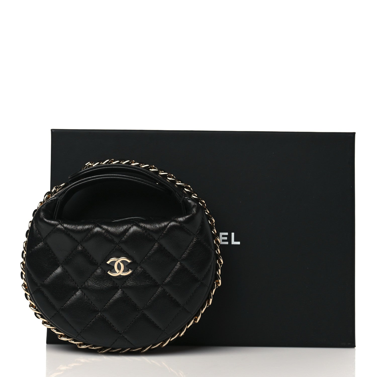 Chanel Quilted Chain Around Pouch Black 10 of 10