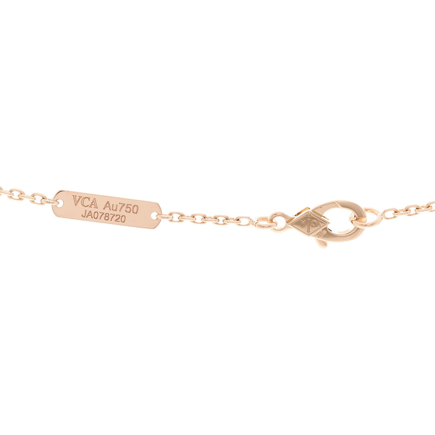 Van Cleef & Arpels 18K Rose Gold Mother of Pearl "Edition Ginza" Magic Alhambra Pendant Necklace 4 of 5