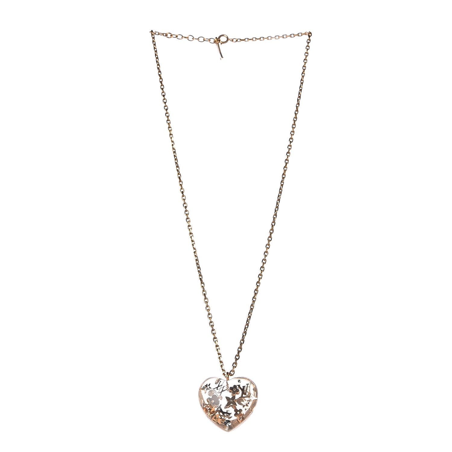 Louis Vuitton Inclusion Heart Necklace Clear 3 of 4
